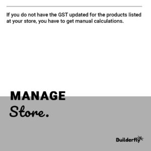 How can I update GST rates for my products on Builderfly