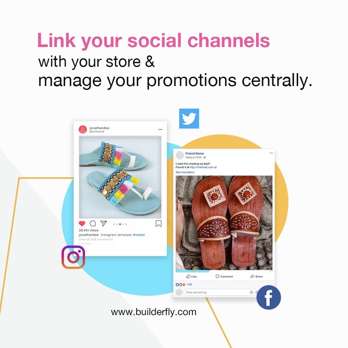 Link your social channels with your store & manage your promotions centrally.