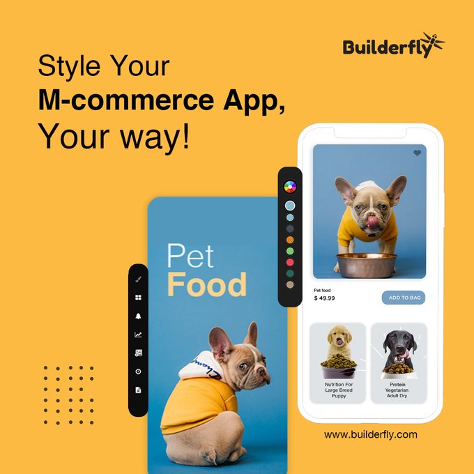 The e-commerce mobile app builder Builderfly lets you customize your iOS & Android app without any programming or designing knowledge.