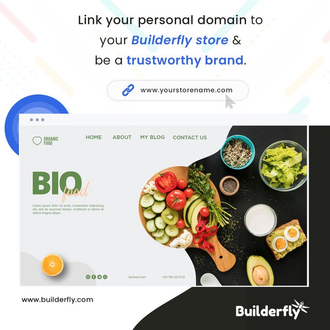 Link your personal domain to your Builderfly store & be a trustworthy brand.