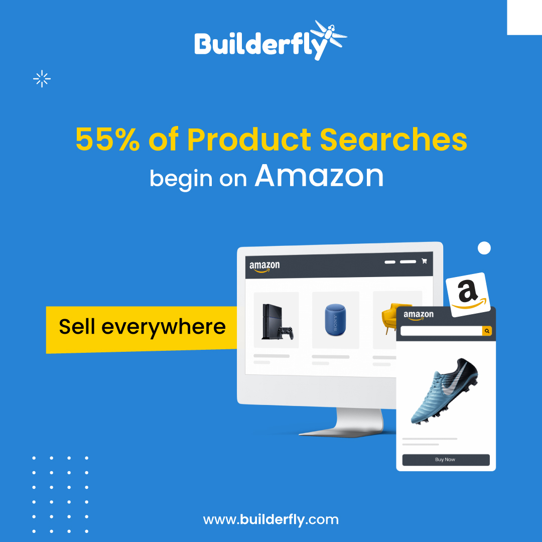 55% of product searches begin on Amazon – Sell everywhere