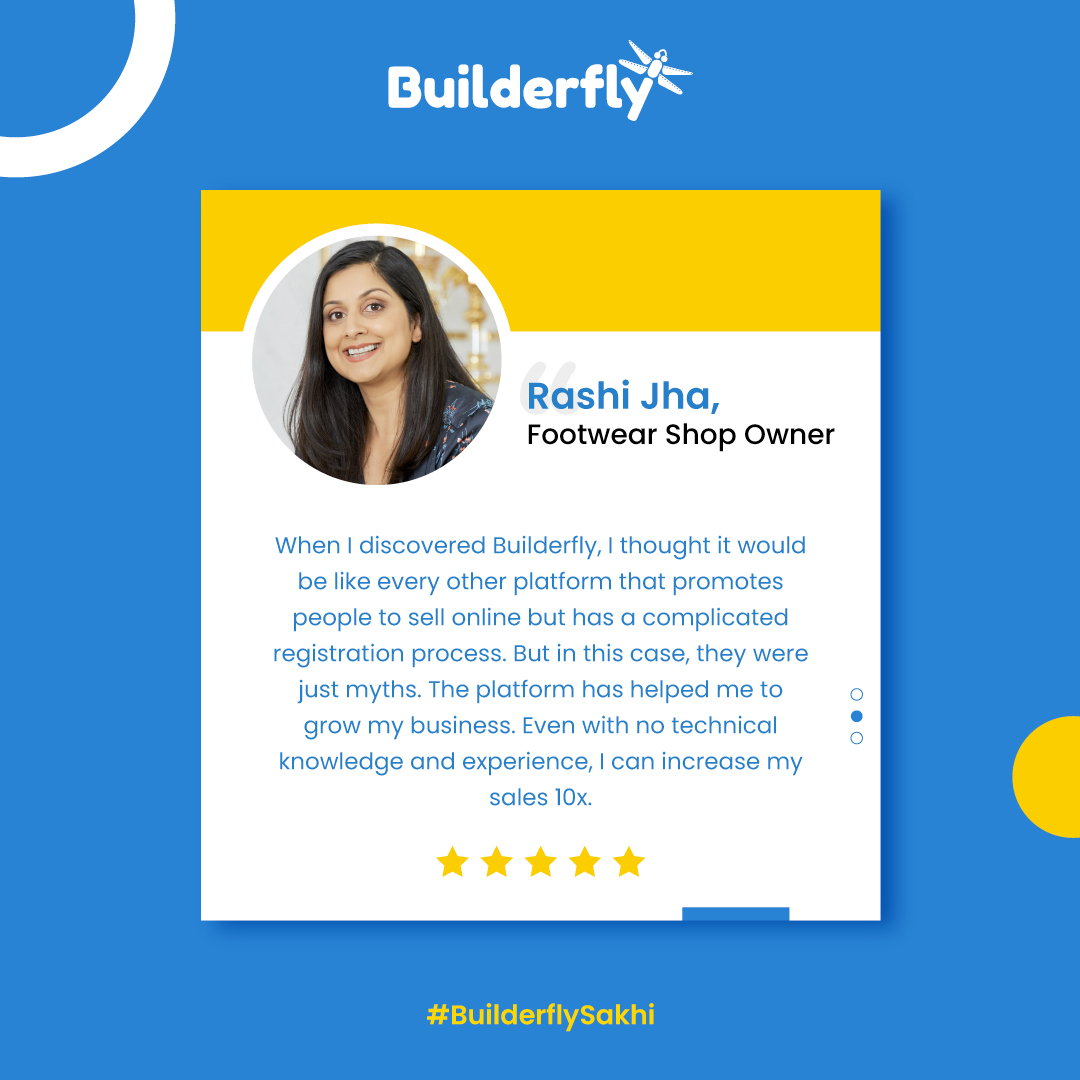 We take immense pride in the success of Rashi Jha. Just like her, you can also run a successful business with Builderfly. #builderflysakhi