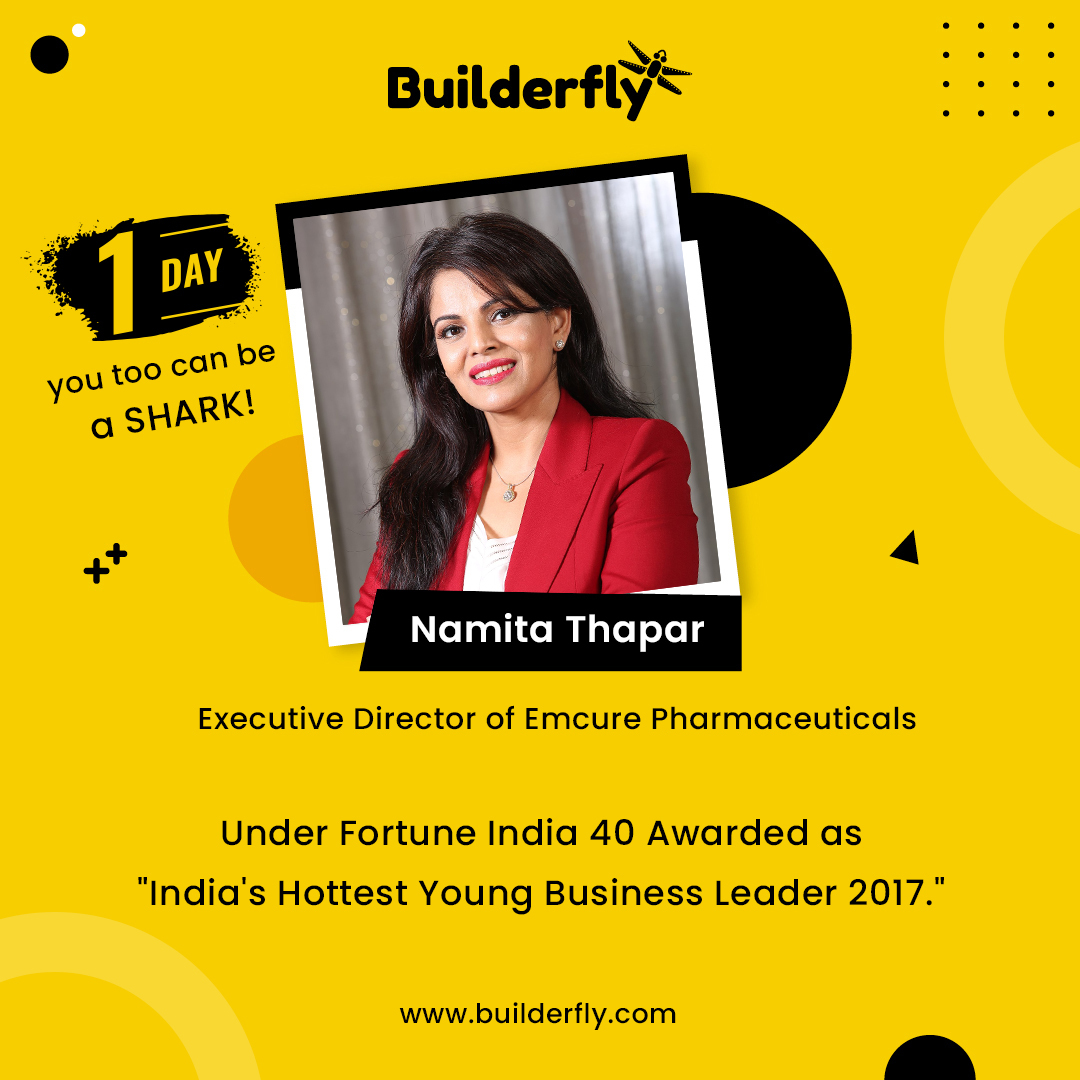 One day, you too can be a SHARK! Namita Thapar of Emcure Pharmaceuticals awarded as, India’s Hottest Young Business Leader 2017